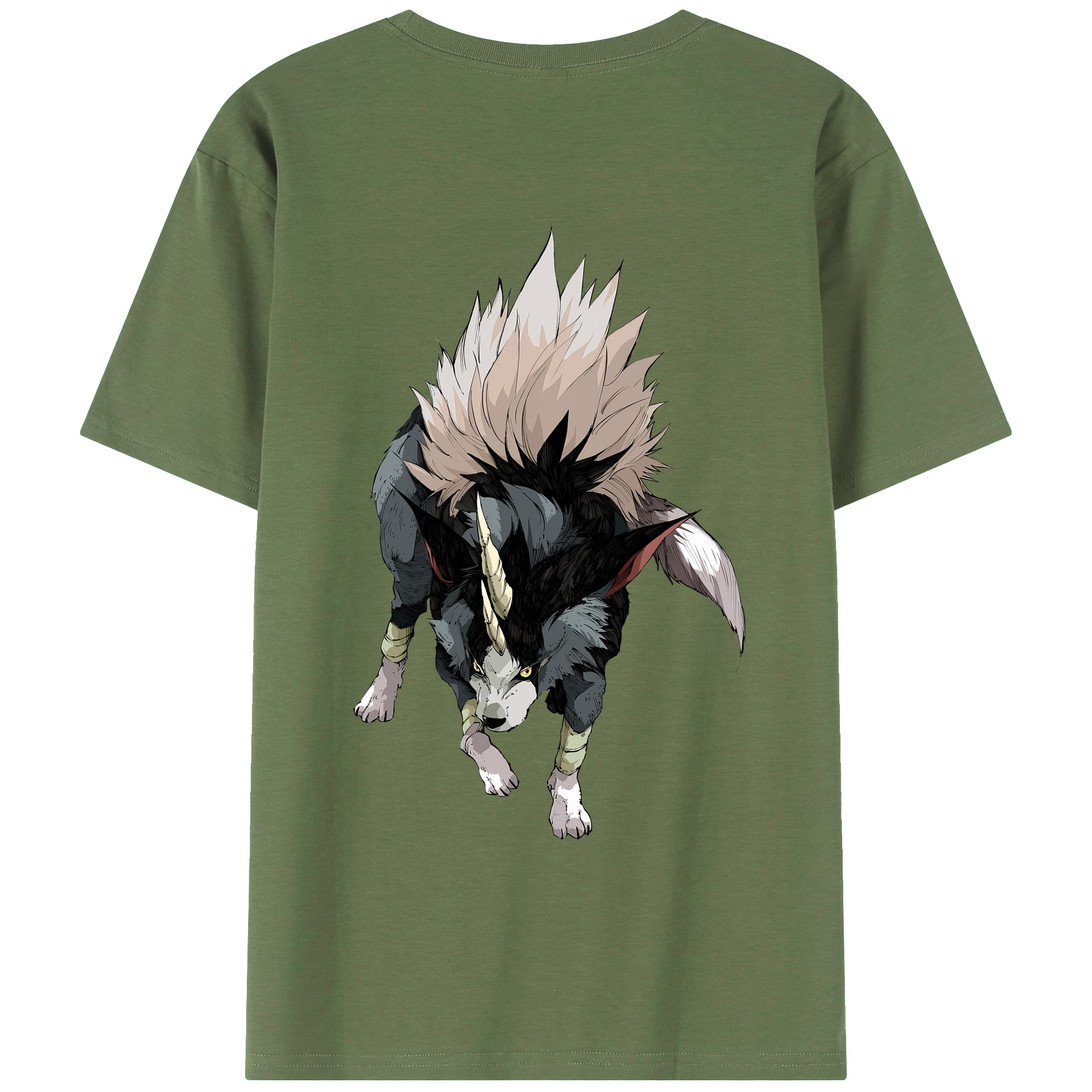 （画像用） 転スラ Regarding Reincarnated to Slime 綿100％ メンズ半袖Tシャツ（バックプリント） 通気性